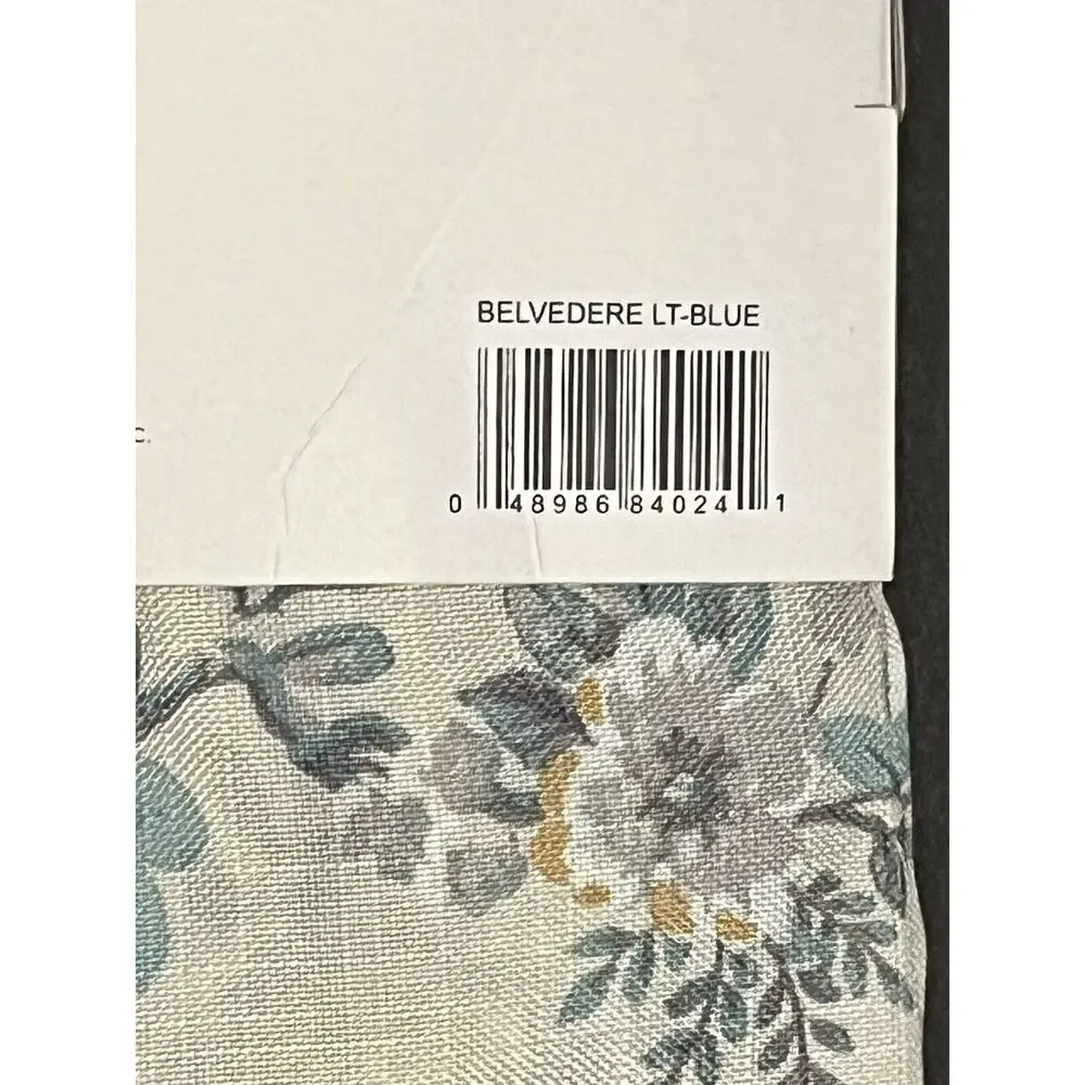 Laura Ashley Belvedere Peacock Curtains 2 Panels TURQUOISE BLUE 38”x 108”